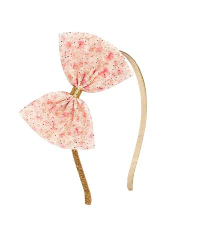 SWEET WINK GIRLS' DITSY FLORAL TULLE BOW HEADBAND - LITTLE KID, BIG KID