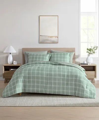 SWIFT HOME GRID PLAID REVERSIBLE 7-PC. COMFORTER SET, QUEEN