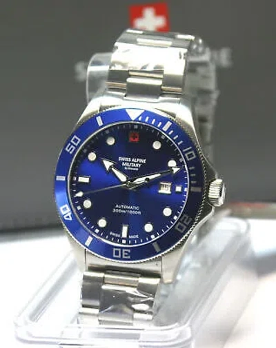 SWISS MILITARY SWISS ALPINE MILITARY AUTOMATIC DEEP SEA BLUE/BLUE REF.: 7095,2135 UNWORN