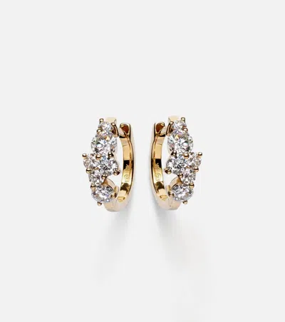 SYDNEY EVAN HUGGIE 14KT GOLD EARRINGS WITH DIAMONDS