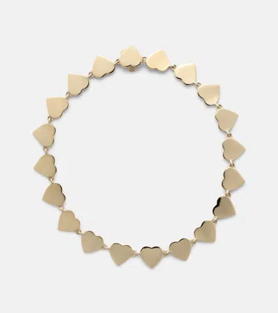 SYDNEY EVAN PURE HEART ETERNITY 14KT GOLD BRACELET