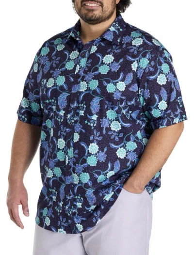 SYNRGY BY DXL SYNRGY BY DXL BIG & TALL PAISLEY FLORAL PRINT SPORT SHIRT