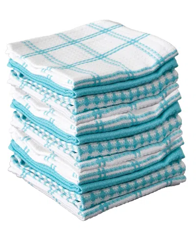 T-FAL COORDINATING FLAT WAFFLE WEAVE DISH CLOTH, SET OF 12