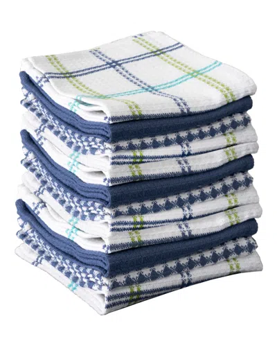 T-FAL COORDINATING FLAT WAFFLE WEAVE DISH CLOTH, SET OF 12