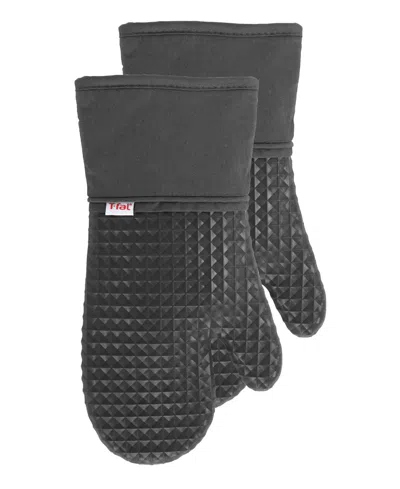 T-FAL FLEXIBLE WAFFLE SILICONE OVEN MITT, SET OF 2