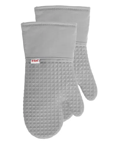 T-FAL FLEXIBLE WAFFLE SILICONE OVEN MITT, SET OF 2