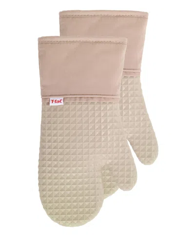 T-FAL FLEXIBLE WAFFLE SILICONE OVEN MITT, SET OF 2