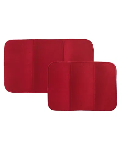 T-FAL MICROFIBER DISH DRYING MAT REVERSES TO MESH, SET OF 2