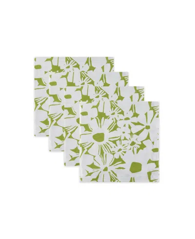TABLEAU BLOOMS SET OF 4 NAPKINS, 8.25" X 8.25"