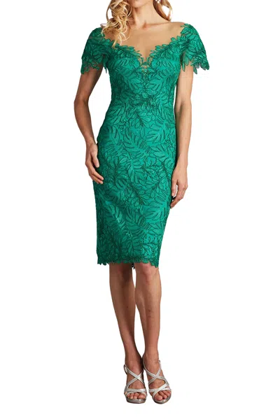 TADASHI SHOJI BURGESS EMBROIDERED LACE DRESS