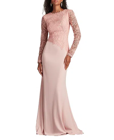 TADASHI SHOJI CALISTE EMBROIDERED CREPE GOWN