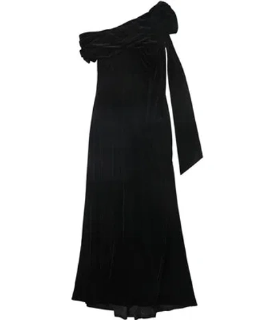 TADASHI SHOJI TADASHI SHOJI DAMEN SAMT KLEID, SCHWARZ, KLEIN