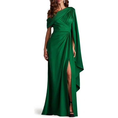 TADASHI SHOJI TADASHI SHOJI EMBER ONE-SHOULDER DRAPED GOWN