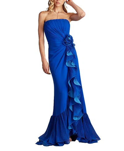 TADASHI SHOJI LEITH CASCADING RUFFLE GOWN