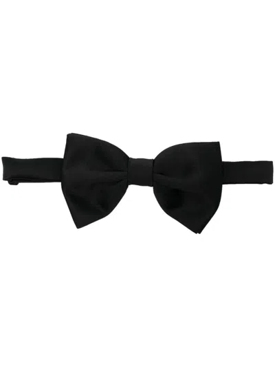TAGLIATORE MEN BLACK SOLID LOGO BOWTIE, ONESIZE LUXURY TIES & BOWTIES FOR MEN DARVEYS