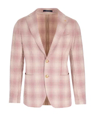 TAGLIATORE CHECK-PATTERN SEERSUCKER BLAZER