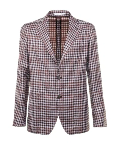 TAGLIATORE TAGLIATORE CHECKED SINGLE-BREASTED BLAZER