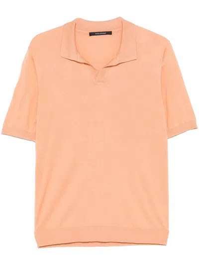 TAGLIATORE FINE-KNIT POLO SHIRT