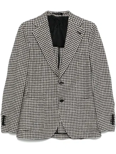 TAGLIATORE GINGHAM CHECK-PATTERN BLAZER