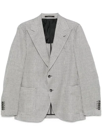 TAGLIATORE HOUNDSTOOTH-PATTERN BLAZER