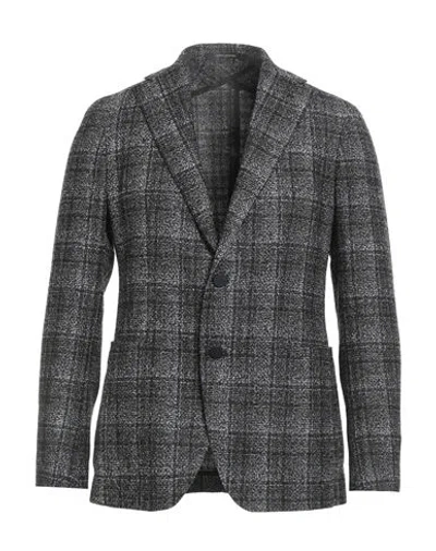 TAGLIATORE TAGLIATORE MAN BLAZER CHARCOAL SIZE 46 VIRGIN WOOL, POLYESTER