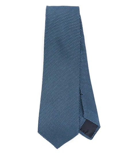 TAGLIATORE PATTERNED-JACQUARD TIE