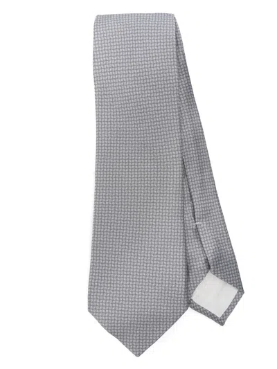 TAGLIATORE PATTERNED-JACQUARD TIE