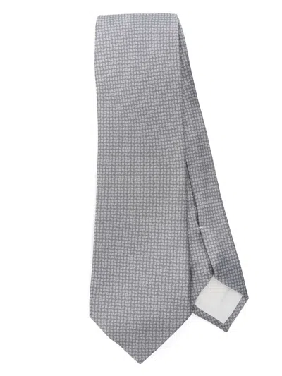 TAGLIATORE PATTERNED-JACQUARD TIE