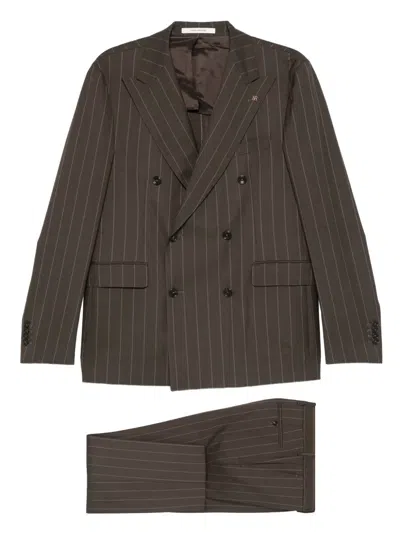 TAGLIATORE PINSTRIPE DOUBLE-BREASTED BLAZER