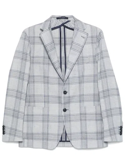 TAGLIATORE PLAID-CHECK BLAZER