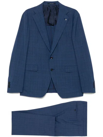 TAGLIATORE PRINCE OF WALES-CHECK SUIT