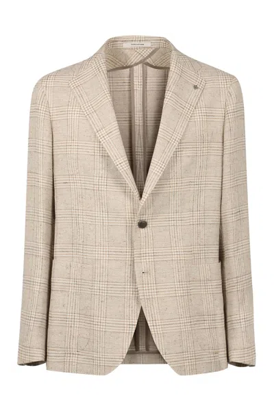 TAGLIATORE PRINCE OF WALES CHECKED JACKET
