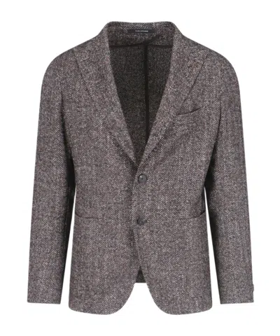 TAGLIATORE TAGLIATORE HERRINGBONE BLAZER JACKET