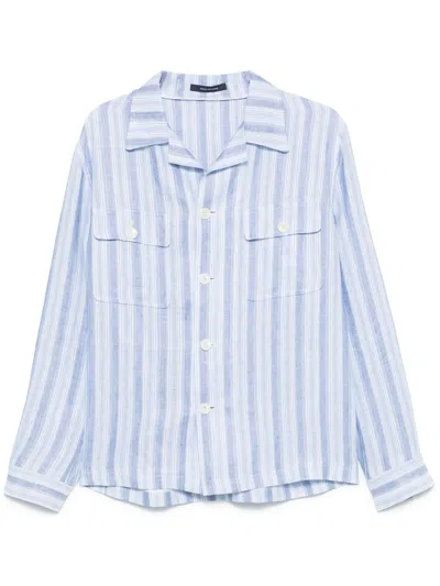 TAGLIATORE STRIPED SHIRT JACKET