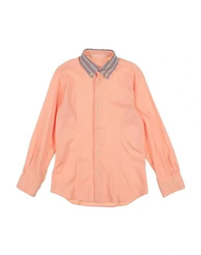 TAGLIATORE TAGLIATORE TODDLER BOY SHIRT APRICOT SIZE 6 COTTON, ELASTANE