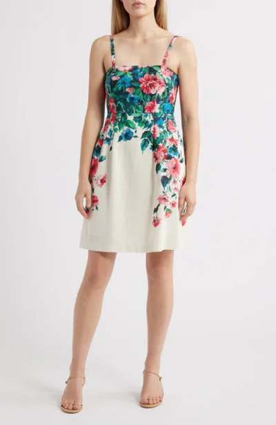 TAHARI ASL TAHARI ASL PLACED FLORAL DRESS