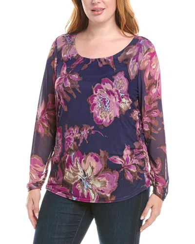 TAHARI ASL PLUS MESH T-SHIRT