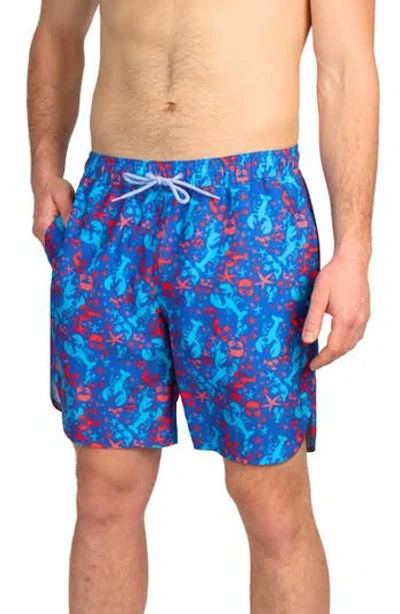 TAILORBYRD TAILORBYRD LOBSTER PRINT SWIM TRUNKS