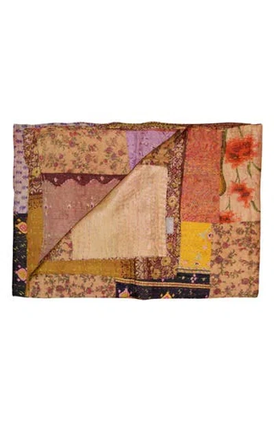 TAJ HOTEL TAJ HOTEL KANTHA SILK BLEND THROW BLANKET