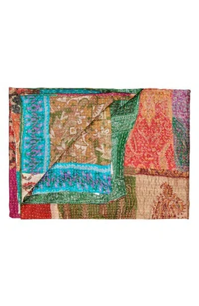 TAJ HOTEL TAJ HOTEL KANTHA SILK BLEND THROW BLANKET