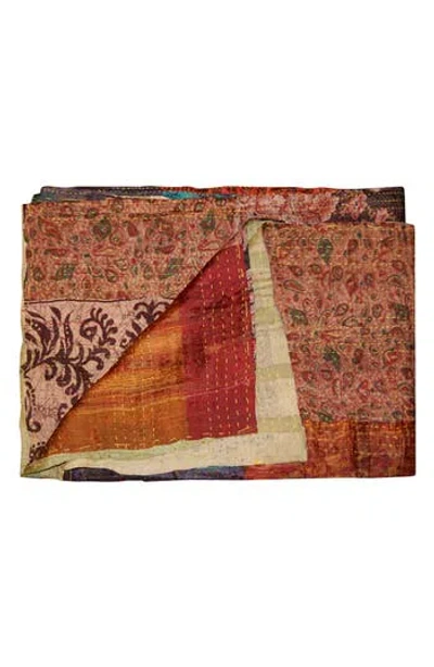 TAJ HOTEL TAJ HOTEL KANTHA SILK BLEND THROW BLANKET
