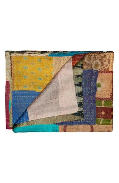 TAJ HOTEL TAJ HOTEL KANTHA SILK BLEND THROW BLANKET