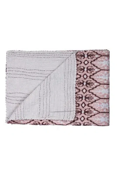 TAJ HOTEL TAJ HOTEL VINTAGE COTTON KANTHA THROW BLANKET