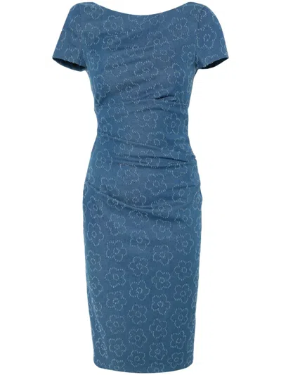 TALBOT RUNHOF FLORAL-PATTERN MINI DRESS