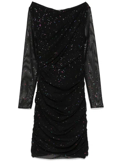 TALBOT RUNHOF GLITTER-DETAILED MINI DRESS