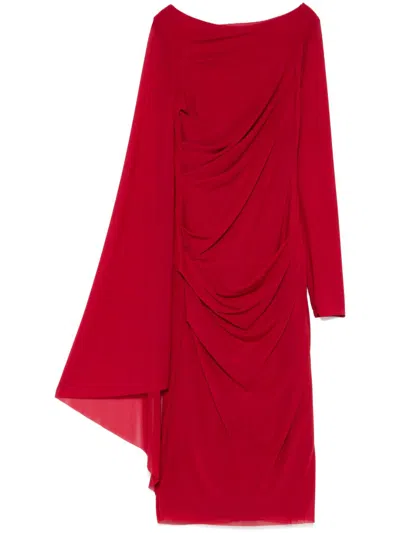 TALBOT RUNHOF MOUSSE MIDI DRESS