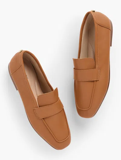 TALBOTS AUDREY NAPPA LOAFERS - HAVANA TAN - 10M TALBOTS
