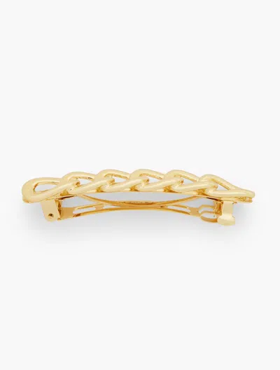 TALBOTS CHAIN LINK BARRETTE - GOLD - 001 TALBOTS