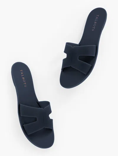 TALBOTS HANNAH JELLY SLIDES - BLUE - 10M TALBOTS