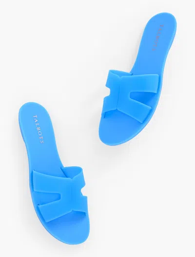 TALBOTS HANNAH JELLY SLIDES - LAKESIDE BLUE - 11M TALBOTS